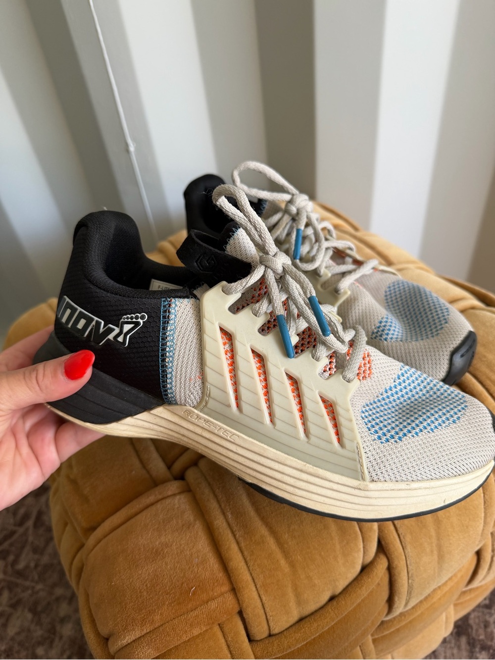 Inov-8 F-Lite G 300 Women’s 8.5 Training Shoes Grey Blue Orange Graphene